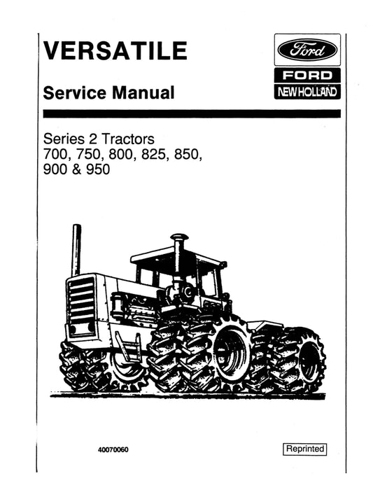 New Holland 700, 750, 800, 825, 850, 900, 950 Tractor Service Repair Manual 40070060 - PDF