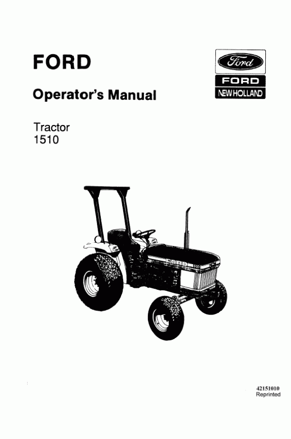 New Holland Ford SE4067-B 1510 Tractor Operator's Manual 42151010 - PDF