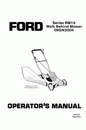 New Holland Ford SE4408A Series Rm19 Walk Behind Tractor 09GN2004 Operator's Manual 42001910 - PDF