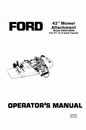 New Holland Ford SE4540 42 ` Mower Attachment for YT 12.5 Yard Tractors Operator's Manual 42641029 - PDF