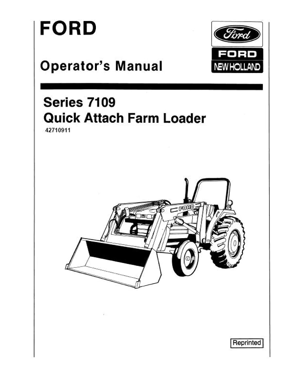 New Holland Ford SE4662 Quick Attach Farm Loader 7109 Operator's Manual 42710911 - PDF