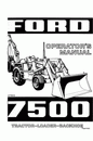 New Holland Ford Se3399 7500 Tractor Loader Backhoe Operator's Manual 42750010 - PDF