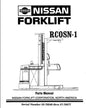Nissan RC0SN-1 Forklift Parts Manual