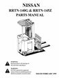 Nissan RRTN-140G,RRTN-145Z Forklift Parts Manual