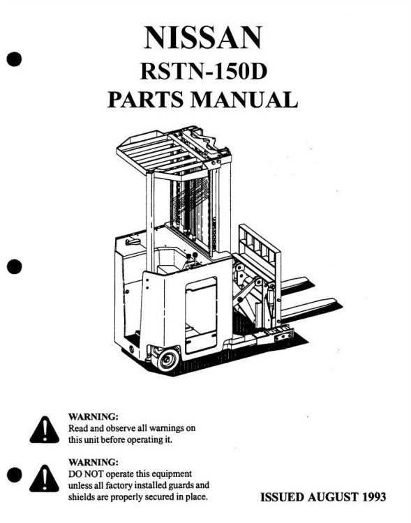 Nissan RSTN-150D Forklift Parts Catalogue Manual
