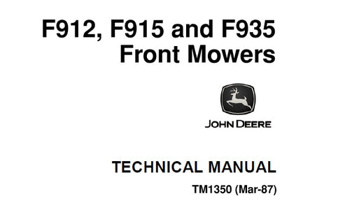 John Deere F912, F915, F935 Mowers Technical Manual TM1350 – AutoManualhub