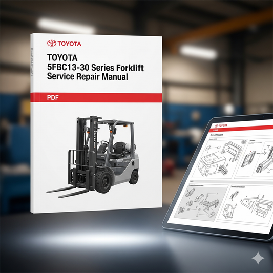 Toyota 5FBC13-30 Series Forklift Service Repair Manual PDF