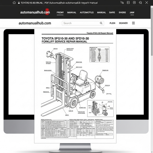 Toyota 5FG10-30 & 5FD10-30 Forklift Service Repair Manual PDF