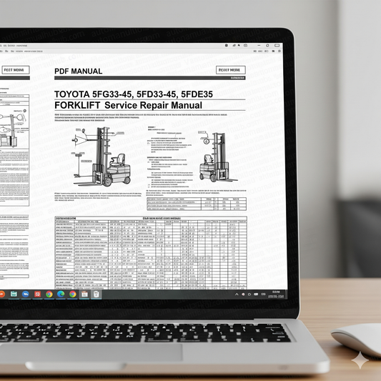 Toyota 5FG33-45, 5FD33-45, 5FGE35, 5FDE35 Forklift Service Repair Manual PDF