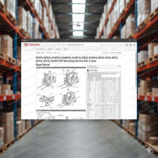 Toyota 6FG10-30 & 6FD10-30 Forklift Service Manual PDF Download