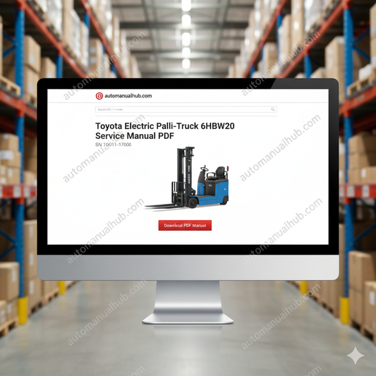 Toyota 6HBW20 Electric Pallet Truck Service Manual PDF