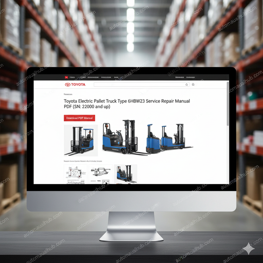 Toyota 6HBW23 Electric Pallet Truck Service Repair Manual PDF
