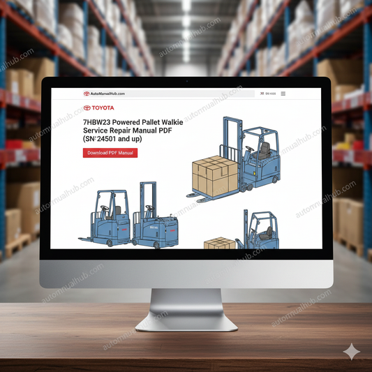 Toyota 7HBW23 Powered Pallet Walkie Service Repair Manual PDF