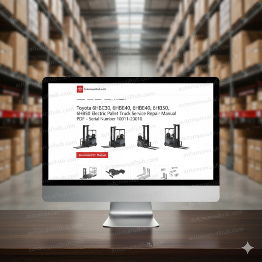 Toyota 6HBC30 – 6TB50 Electric Pallet Truck Service Repair Manual PDF