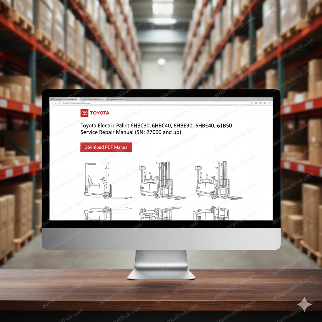Toyota Electric Pallet Truck 6HBC30-6TB50 Service Repair Manual PDF Download (27000 and up)
