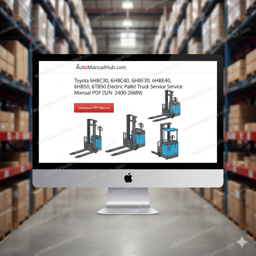 Toyota Electric Pallet Truck 6HBC30-6TB50 Service Repair Manual PDF Download