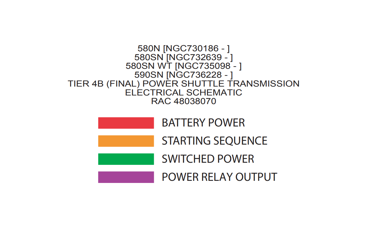 Case 580N, 580SN, 580SN WT, 590SN Powershift Transmission Electrical Schematic Manual 48038070 Download PDF