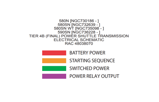 Case 580N, 580SN, 580SN WT, 590SN Powershift Transmission Electrical Schematic Manual 48038070 Download PDF