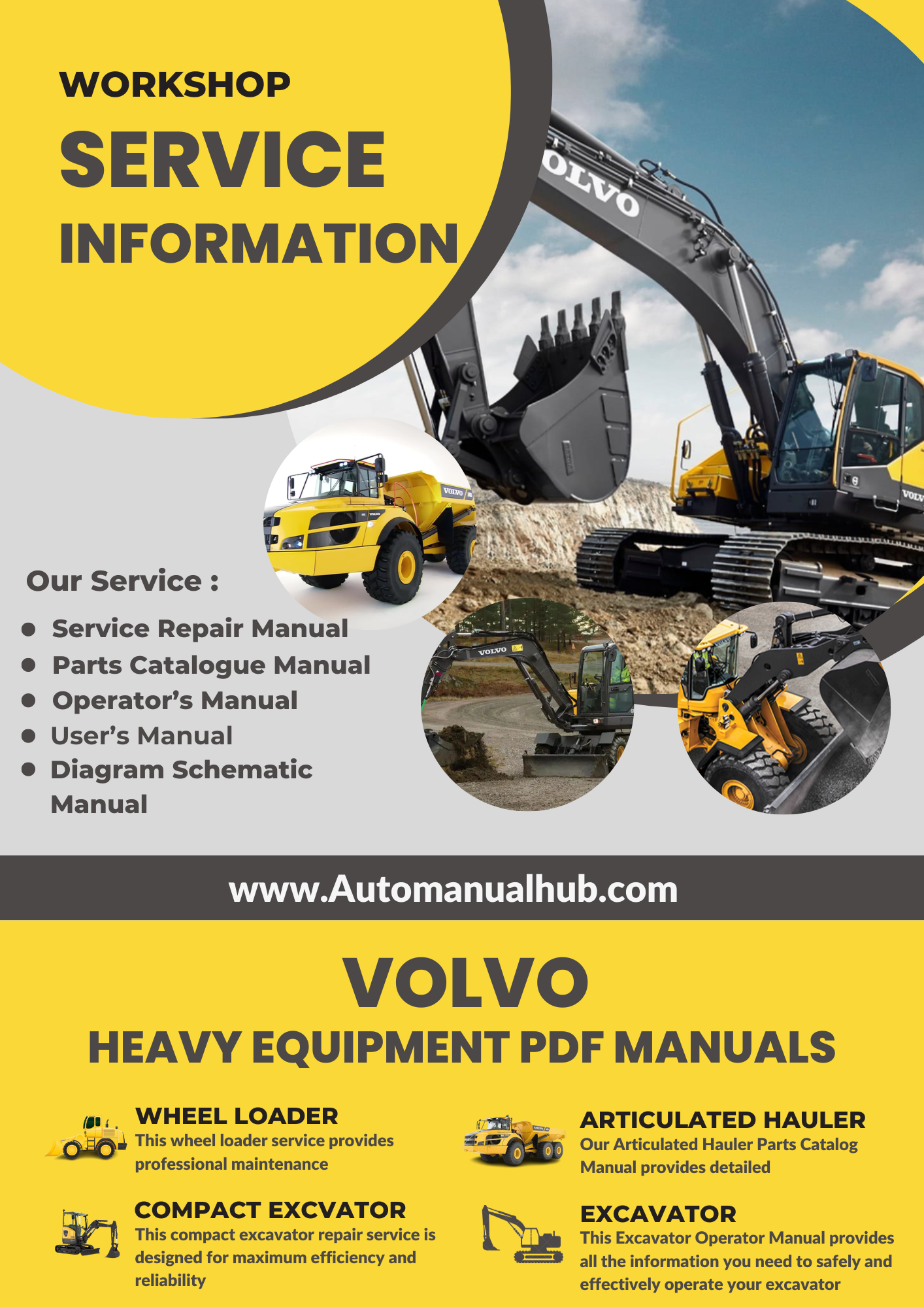 Volvo EC210D L Excavator Schematic Diagrams Manual