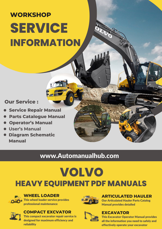 Volvo EC210D L Excavator Schematic Diagrams Manual