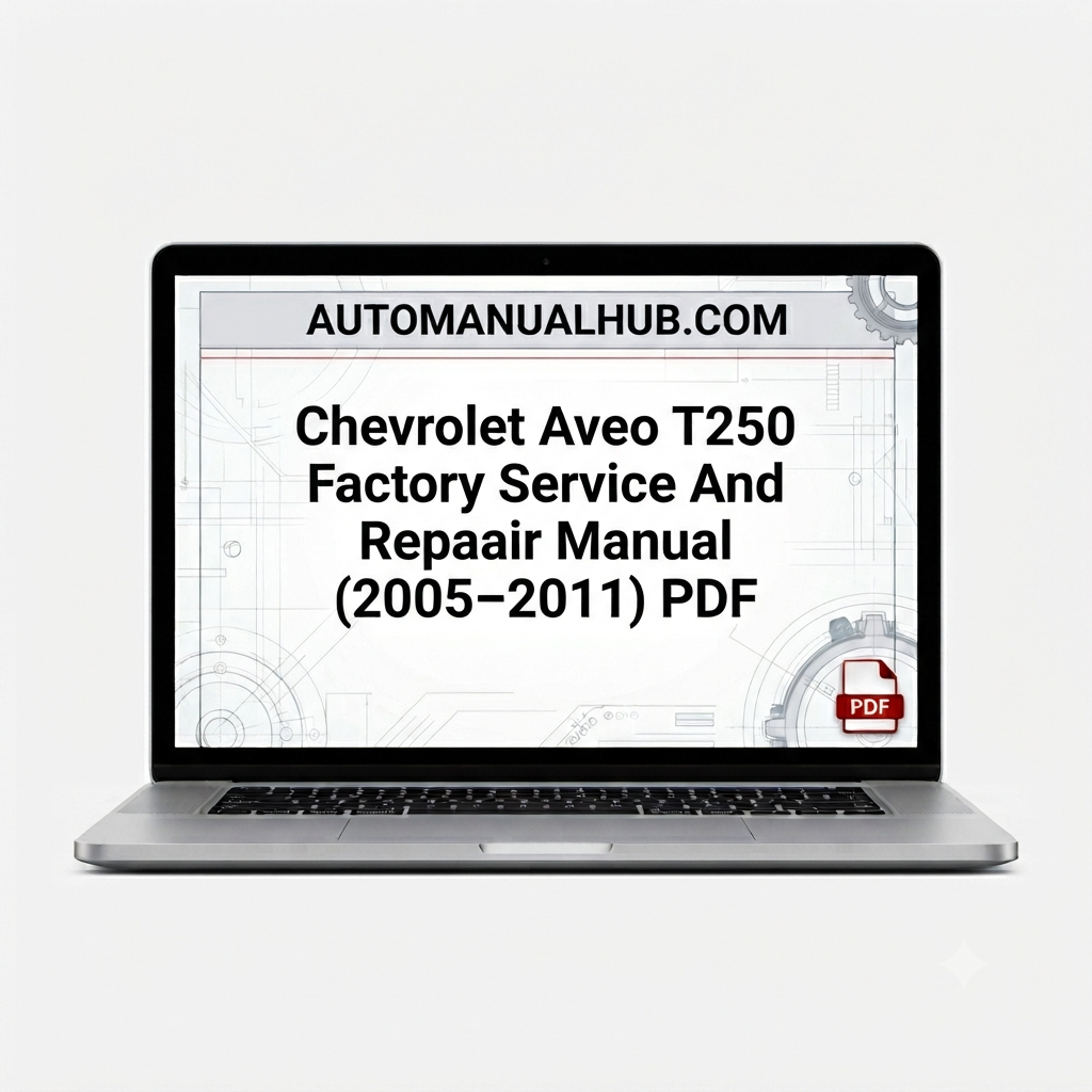 Chevrolet Aveo T250 Factory Service and Workshop Manual for 2005–2011 models with repair information, wiring diagrams, diagnostics, maintenance, and workshop procedures.