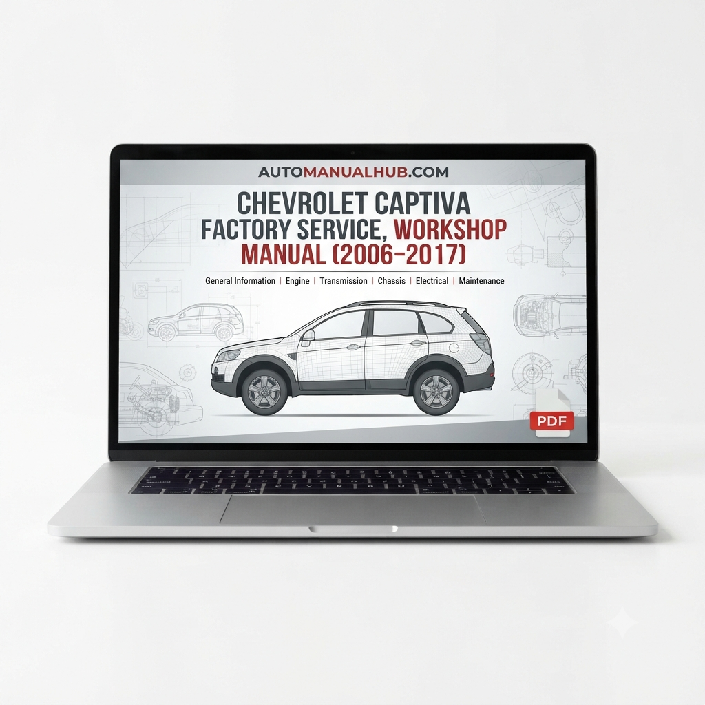 Chevrolet Captiva Factory Service, Workshop and Owner's Manual for 2006–2017 models with wiring diagrams, electrical information, diagnostics, repairs, maintenance, and rebuild guidance.