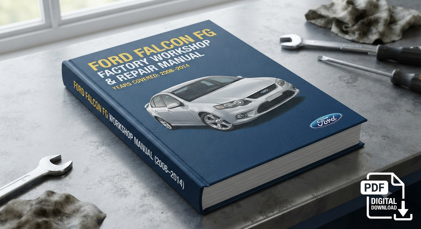 Ford Falcon FG Factory Workshop and Repair Manual for 2008–2014 models covering servicing, repairs, mechanical systems, wiring diagrams, troubleshooting, and diagnostics.