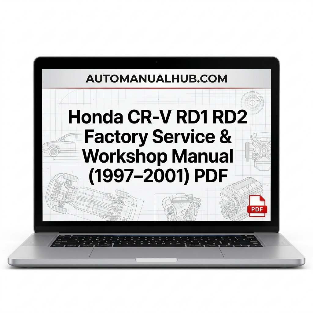 Honda CR-V RD1 RD2 RD3 Factory Service and Workshop Manual for 1997–2001 models with repair instructions, wiring diagrams, diagnostics, replacement procedures, and parts information.