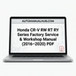 Honda CR-V RW RT RY Series Factory Service and Workshop Manual for 2016–2020 models covering servicing, maintenance, repairs, replacement procedures, and rebuild information.