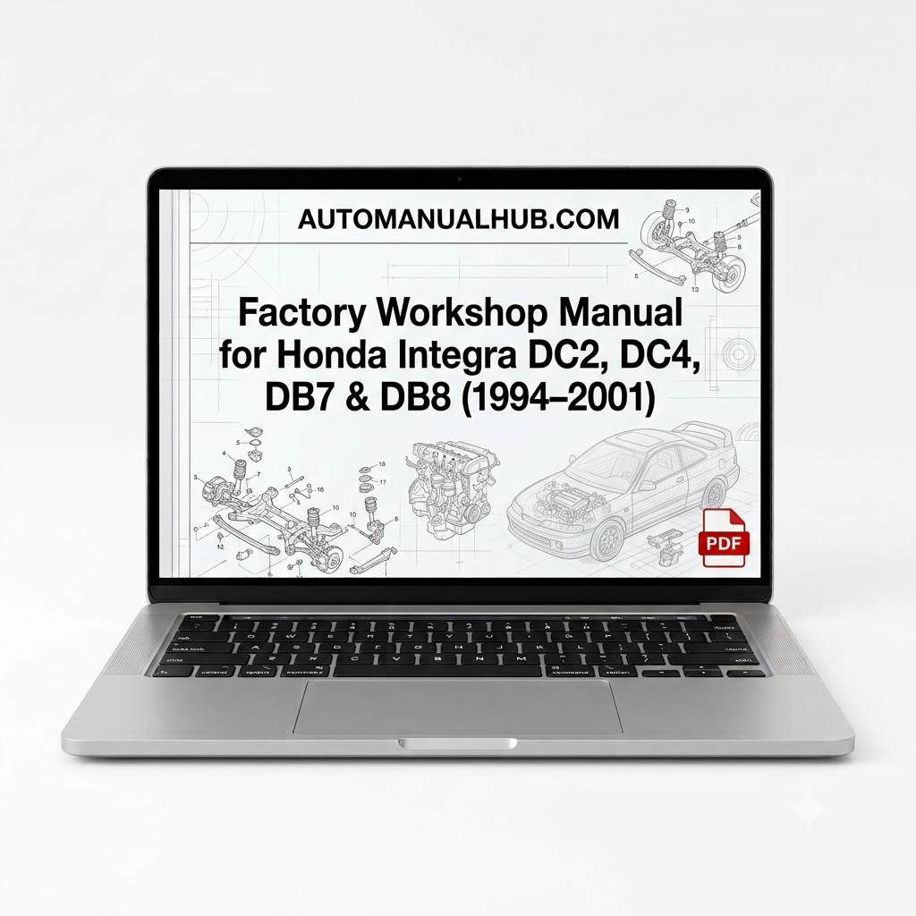 Honda Integra DC2 DC4 DB7 DB8 Factory Service and Workshop Manual for 1994–2001 USA model versions with factory specifications, repair, and maintenance information.
