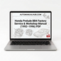 Honda Prelude BB4 Factory Service and Workshop Manual for 1992–1996 models with factory specifications, repair guides, and maintenance information.