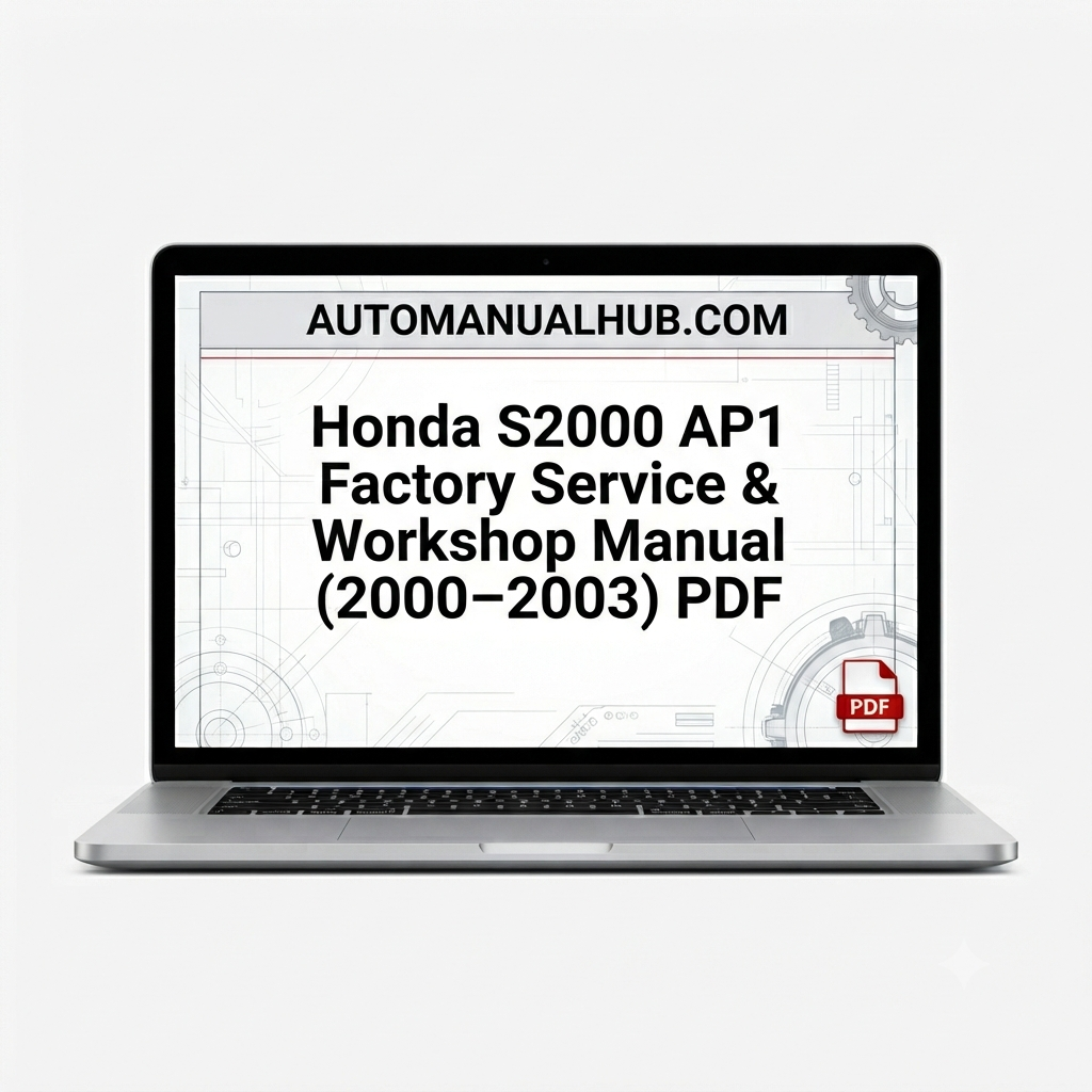 Honda S2000 AP1 Factory Service and Workshop Manual for 2000–2003 models with factory specifications, repair, and maintenance information.
