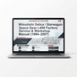 Mitsubishi Delica, Starwagon and Space Gear L400 Factory Service and Workshop Manual for 1994–2007 models covering engine, gearbox, wiring diagrams, diagnostics, maintenance, repairs, and rebuild procedures.