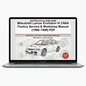 Mitsubishi Lancer Evolution IV CN9A Factory Service and Workshop Manual for 1996–1998 models with factory specifications, repair procedures, maintenance information, and Evolution V service coverage.