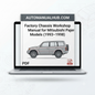 Mitsubishi Pajero NL Factory Chassis Workshop Manual for 1993–1998 models covering engine, transmission, differential, suspension, brakes, body, interior, maintenance, and repair procedures.