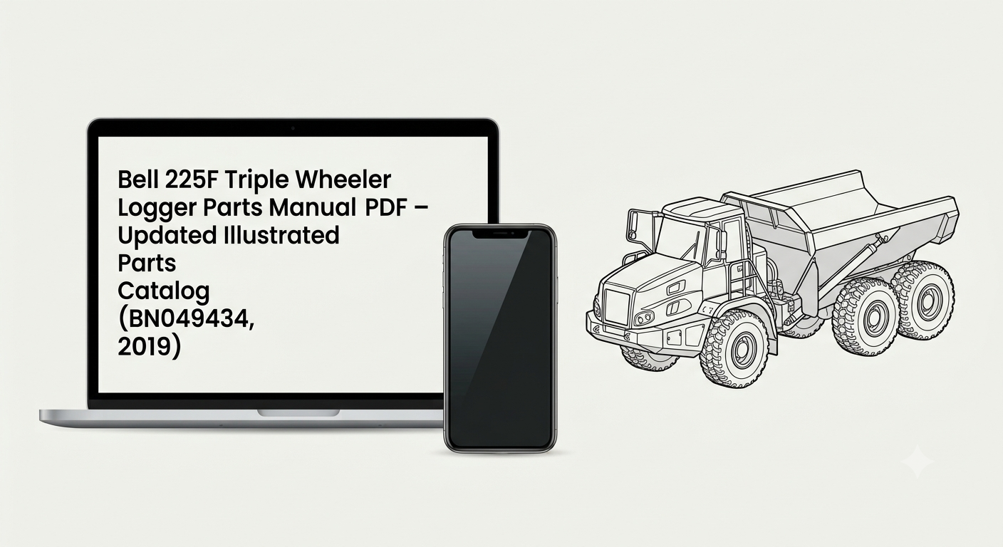 Bell 225F Triple Wheeler Logger Parts Manual PDF Updated Illustrated Parts Catalog BN049434 2019 - AutoManualHub.com