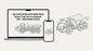 Bell B35E B40E B45E B50E B60E Dump Truck Service Manual PDF BN039466 (2016) title on laptop screen with smartphone and articulated dump truck technical line-art diagram