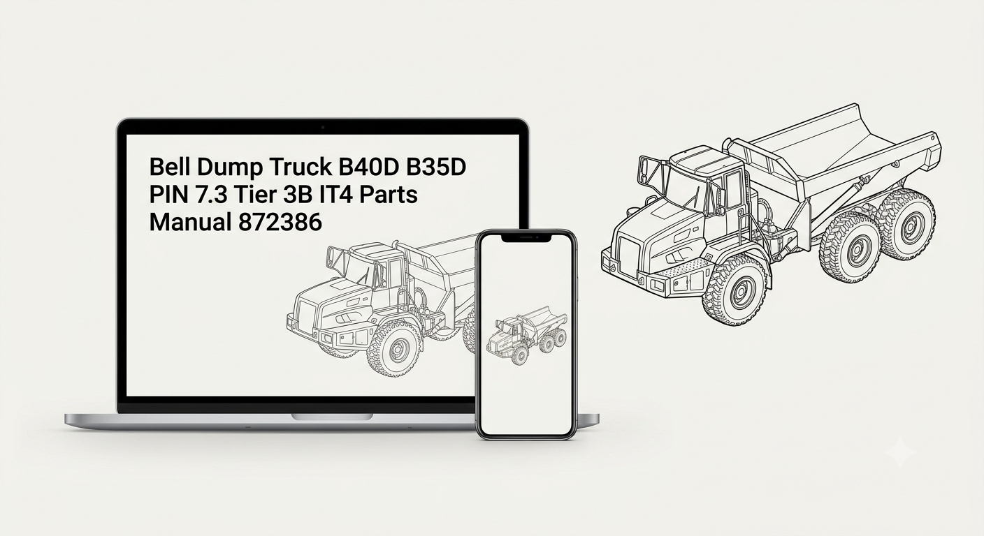 Bell Dump Truck B40D B35D PIN 7.3 Tier 3B IT4 Parts Manual 872386 - AutoManualHub.com