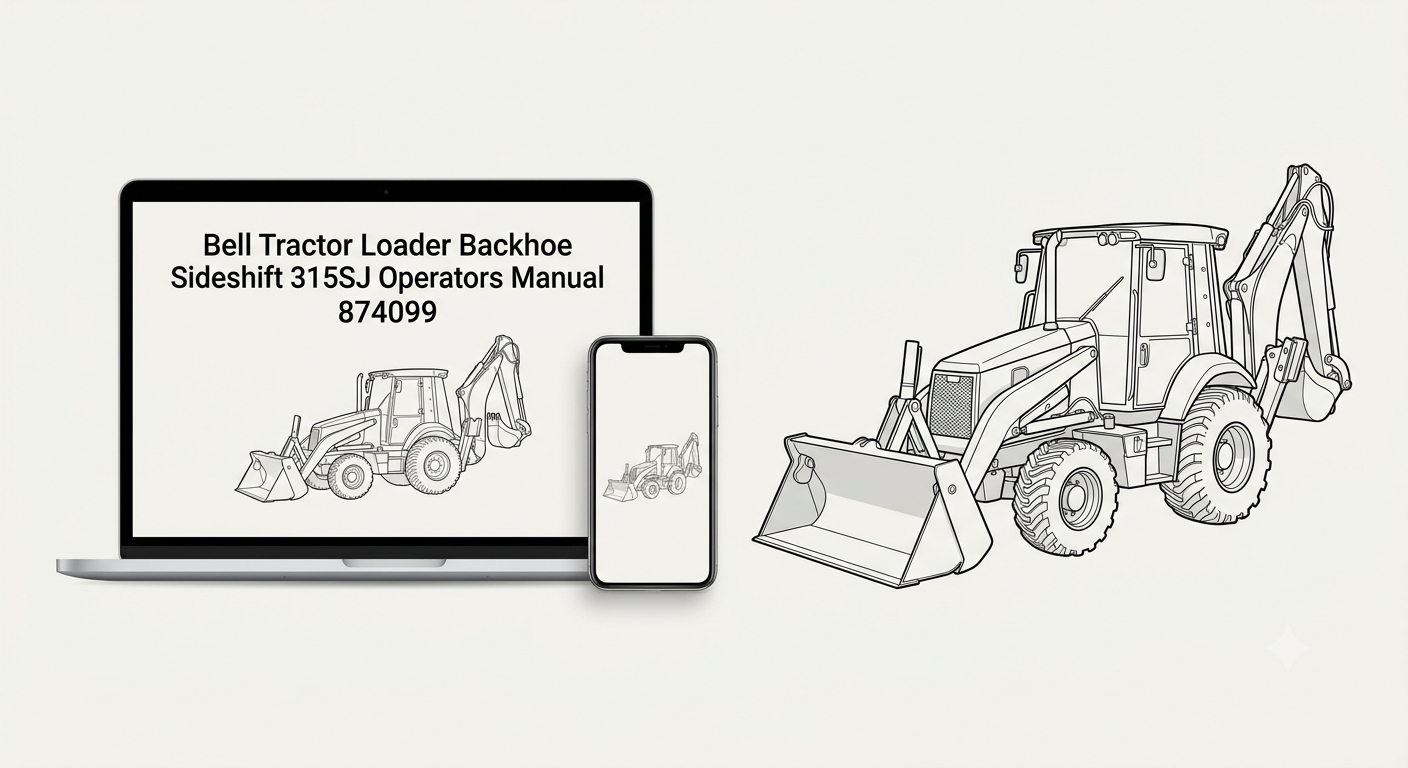 Bell Tractor Loader Backhoe Sideshift 315SJ Operators Manual 874099 - AutoManualHub.com