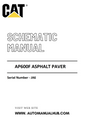 Cat Caterpillar AP600F Asphalt Paver Schematic Diagram Manual Serial Number - JA6 PDF Download