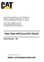 Cat Caterpillar 745C OEM Articulated Truck Schematic Diagram Manual Serial Number - JE9 PDF Download