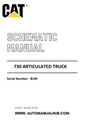 Cat Caterpillar 730 Articulated Truck Schematic Diagram Manual Serial Number - B1M PDF Download