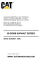 Cat Caterpillar 10-20WB Asphalt Screed Schematic Diagram Manual Serial Number - 2MN PDF Download