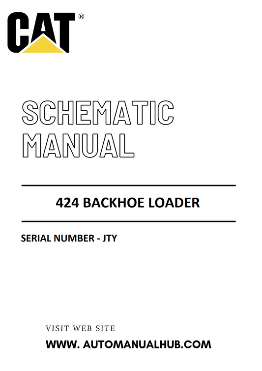 Cat Caterpillar 424 Backhoe Loader Schematic Diagram Manual Serial Number - JTY PDF Download