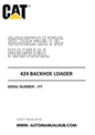 Cat Caterpillar 424 Backhoe Loader Schematic Diagram Manual Serial Number - JTY PDF Download