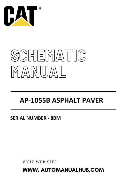 Cat Caterpillar AP-1055B Asphalt Paver Schematic Diagram Manual Serial Number - 8BM PDF Download