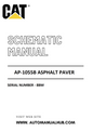 Cat Caterpillar AP-1055B Asphalt Paver Schematic Diagram Manual Serial Number - 8BM PDF Download