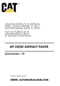 Cat Caterpillar AP-1055E Asphalt Paver Schematic Diagram Manual Serial Number - TJF PDF Download