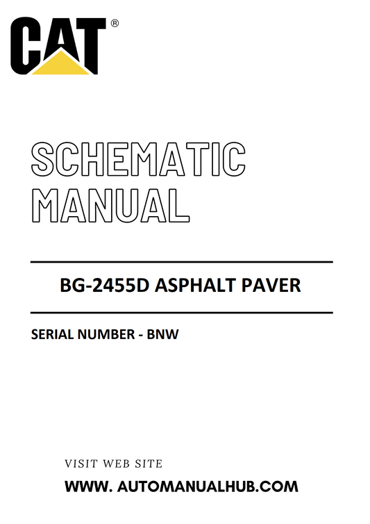 Cat Caterpillar BG-2455D Asphalt Paver Schematic Diagram Manual Serial Number - BNW PDF Download
