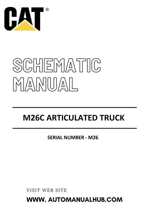 Cat Caterpillar M26C Articulated Truck Schematic Diagram Manual Serial Number - M26 PDF Download